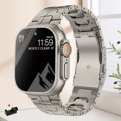 Titanium Metal Band Strap For Apple Watch Ultra IWatch SE 9 8 7 6 5 4 42/45/49mm • £20.85