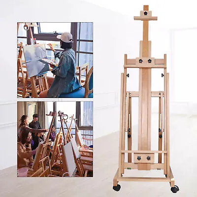 56 - 91  Adjustable Large Movable Artist Studio Easel Wooden Art Stand H-Frame • $147.25