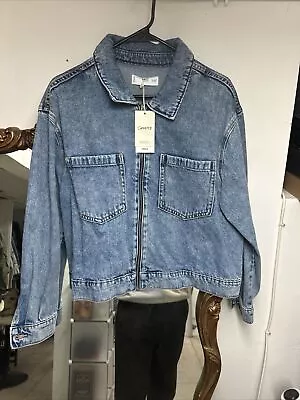 MANGO Cropped Jean Jacket Womens 2xl • $35