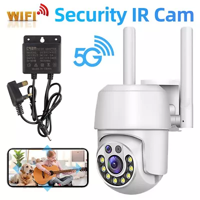 5G HD 1080P IP Camera WIFI Outdoor CCTV PTZ Smart Home Security IR Cam +UK Plug • £21.99