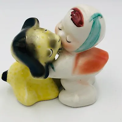 VTG Van Tellingen Mary & Her Yellow Lamb Huggers Salt & Pepper Shakers • $16.95