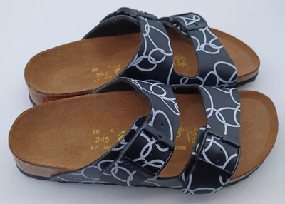£44 • Buy Birkenstock Papillio Black & White Arizona Uk 5, Eur 38 Narrow Fit