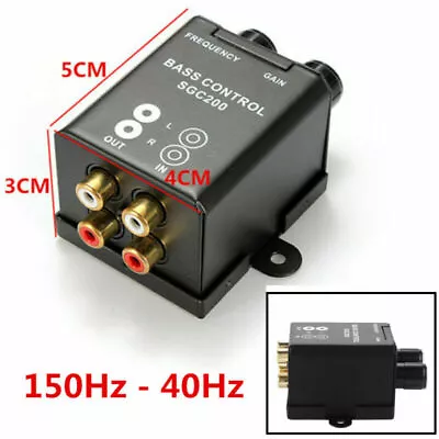 Car Audio Amplifier Bass Boost RCA Level Remote Volume Control Knob 150Hz - 40Hz • $20.60