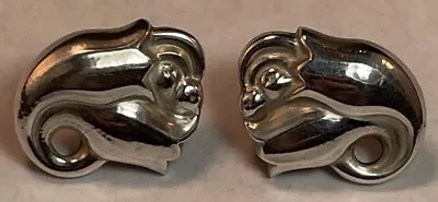 Pair Of Georg Jensen Sterling Silver Tulip Earrings # 100A • $275