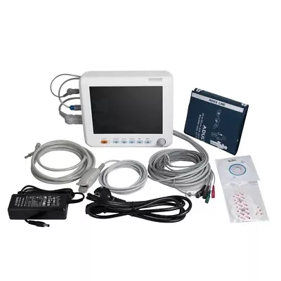 8  ICU CCU Vital Sign Patient Monitor 6 Parameter ECG NIBP RESP TEMP SPO2 PR CE • $389