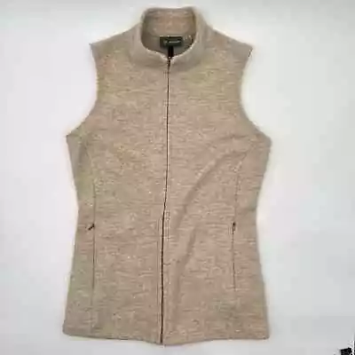 Ibex | Carrie Vest Oatmeal Heather Wool Full Zip Vest XS • $65