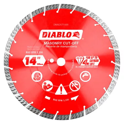 New Freud Diablo Dmadst1400 Masonary Diamond Segmented 12  Saw Blade Cut Off • $109.95