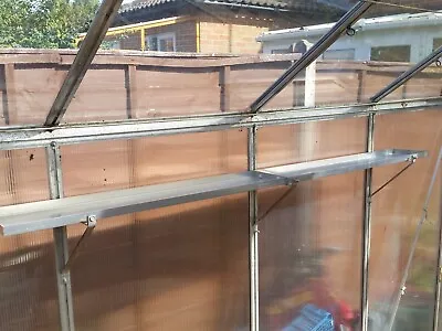 £42.99 • Buy  6  Aluminium Greenhouse Shelf  90 Inch (230cm)  With Brackets And Fixings