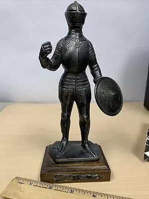 Vintage Knight On Wooden Base 1423 Figurine 9” No Halberd • $7