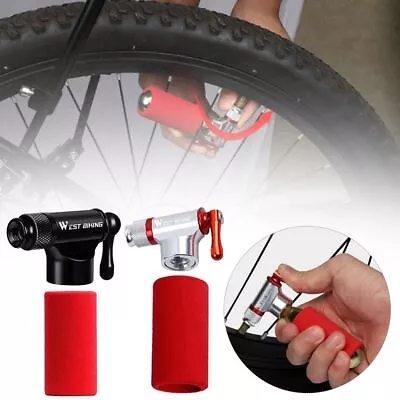 £11.79 • Buy Bicycle Fast Inflator Pump Gas Nozzle Schrader Presta Adapter CO2 Cylinder