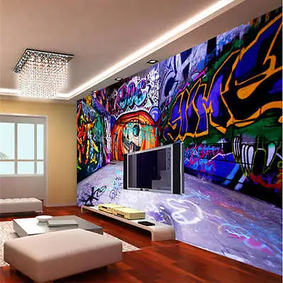 £222.08 • Buy Music Graffiti Seven Full Wall Mural Photo Wallpaper Print Home Kids 3D Decal