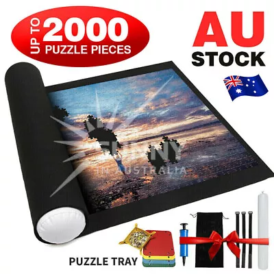 1500/2000PCS Jigsaw Puzzle Roll Up Mat Felt Large Storage Pad Kit Toys Inflator • $15.19