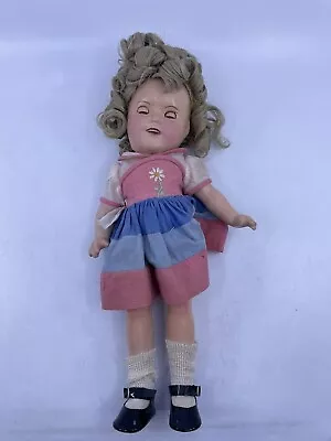 13” Vintage Ideal Compo Shirley Temple 13 Doll Compo Original Wig (rough) U3 • $50