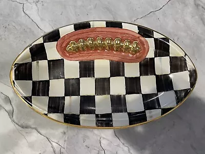 Mackenzie Childs Courtly Check Football Ceramic Plate Retired  • $159.99