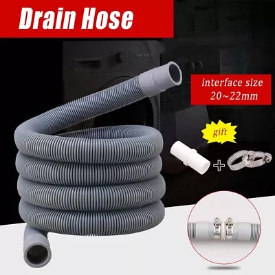 1/2/3M Universal Washing Machine Dishwasher Drain Waste Hose Extension Pipe • £5.99