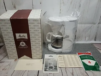 Vtg New In Box Melitta 10 Cup Coffeemaker ACM-10S White Gevalia Kaffe Coffee • $65