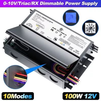 12V Dimmable LED Driver For Lutron Dimmer ELV/MLV/Triac AC To DC LED Transformer • $69.17