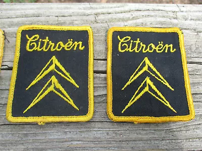 £14.59 • Buy (2) Vintage Citroen Shirt Patches Embroidered Jacket Patches 3  X 2 1/2 