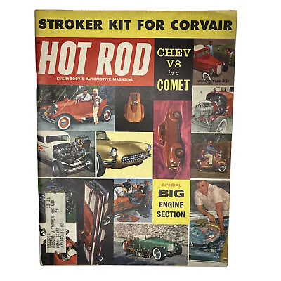 Hot Rod Magazine Vintage August 1960 Stroker Corvair Chev V8 Original Not Repri  • $26.91