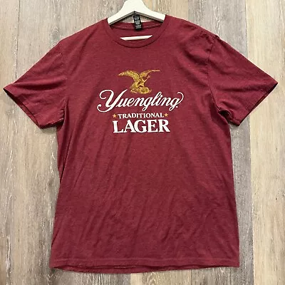 Yuengling Traditional Lager Beer Shirt Adult XL Red Short Sleeve Logo Mens • $18.89