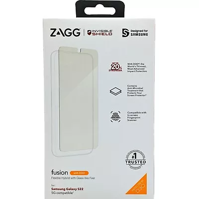 Screen Protector For Samsung Galaxy S22 By Zagg Fusion Anti-Scratch Clear • $10.39