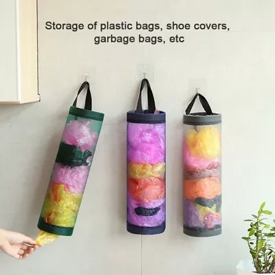 Plastic Bag Holder Dispenser Mesh Storage Tash Hanging Garbage Bags Organizer  • $9.99