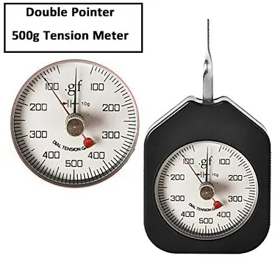 $31.50 • Buy Double Pointer Tensionmeter Dial Tension Meter Gram Force Gauge 100-500-100g