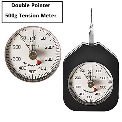 Double Pointer Tensionmeter Dial Tension Meter Gram Force Gauge 100-500-100g • $31.50