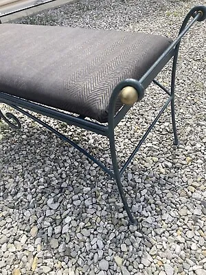 Vintage Hollywood Regency Iron Vanity Bed Bench • $65