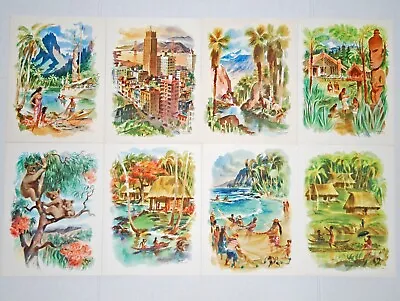 8 Macouillard Matson Lines Menu Covers ~ VTG Tiki MCM Watercolors ~ Great Cond • $72