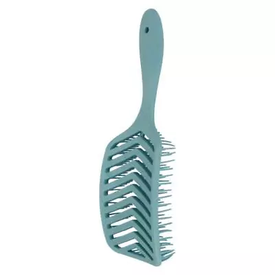 Vented Curved Hair Comb For Women Anti-Slip Scalp Dark Green - Styling Brush • £5.10