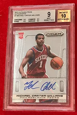 MICHAEL CARTER-WILLIAMS Auto Rookie 2013-14 Panini Prizm #7 BGS 9 Mint (Auto 10) • $20