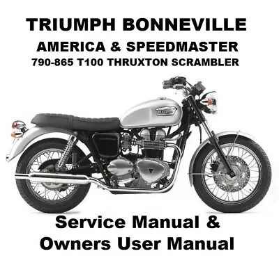 TRIUMPH BONNEVILLE 790 Owners Workshop Service Repair Manual PDF Files AMERICA • $12.86