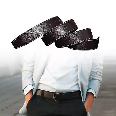 Leather Belt Vintage Simple Free Buckle Waist Belt Smooth • $10.34