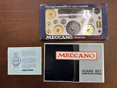 Vintage Meccano Gears Outfit  1974 Complete In Original Box With Manual • £49.50