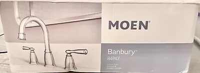 MOEN Banbury 8 In. Widespread Double Handle High-Arc Bathroom Faucet In Chrome  • $63