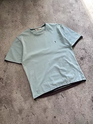 Vintage Yves Saint Laurent YSL Logo Blue T Shirt Size XL Men • $30