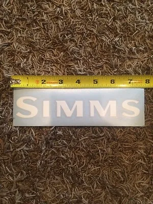 2 Simms Fly Fishing Sticker Decal White Approx 7.5  • $9