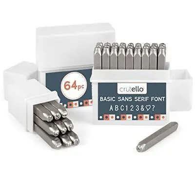 Metal Stamping Kit 64 Piece Punch Set Number & Letter Stamps For Metal Jewelry W • $36.36