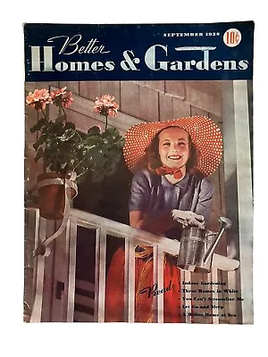 Vintage Better Homes And Gardens September 1938 Depression Era Ads 1930s Decor • $19.99