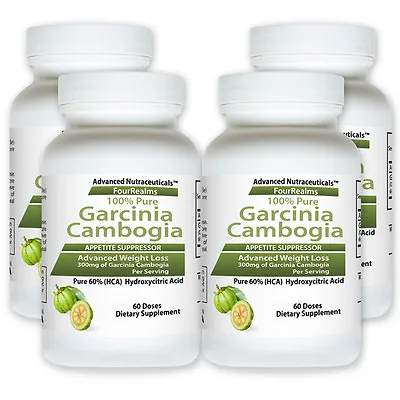 $11.99 • Buy 4x 60 Pure Garcinia Cambogia Extract Weight Loss With Hca 60% No Fillers