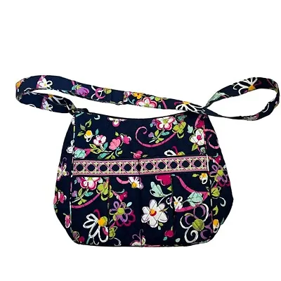 Vera Bradley Ribbons Adjustable Shoulder/crossbody Floral Handbag • $18