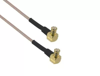 MCX Male To MCX Male Right Angled Pigtail 30cm Cable RG316            MC01 • £5.95