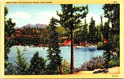 Postcard Lake Tahoe California Meeks Bay And Rubicon Peaks Unposted • $5.75