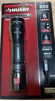 800 Lumens Dual Power LED Rechargeable Focusing Flashlight • $28.99