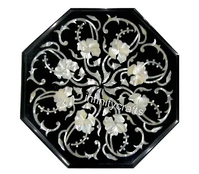 Coffee Table Top Inlaid With MOP Octagon Marble Balcony Table With Elegant Look • $293.25