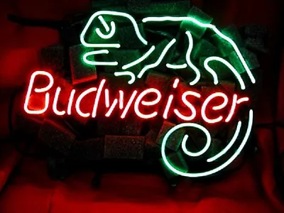 Lizard Neon Sign Open Bar Vintage Style Party Gift Glass Man Cave Visual 17 X13  • $119.08