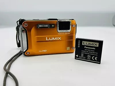 Panasonic Lumix DMC-FT3 Waterproof Digital Camera - Orange - PARTS ONLY • $109