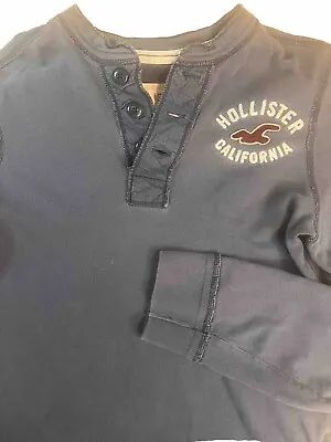 Hollister Mens Shirt Size M Medium Long Sleeves Logo Gray All Cotton • $21.76