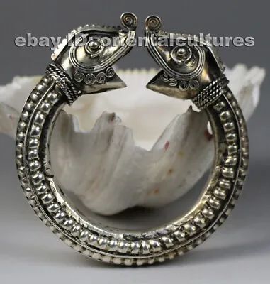 Tribal Exotic Ethnic Chinese Handmade Miao Silver Bracelet  　 • $75